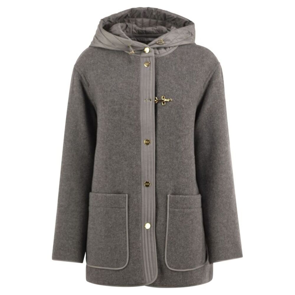 Fay Women Wool-Blend Coat With Padded Hood